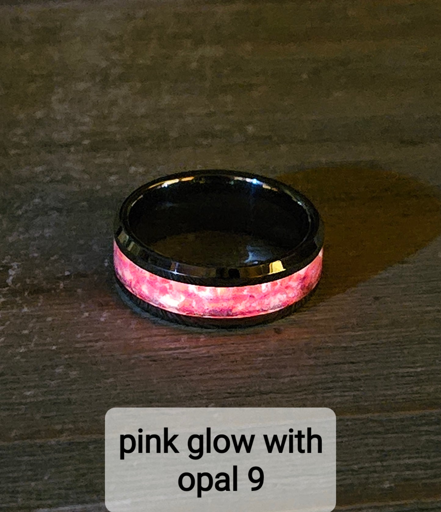 Handmade Opal Ring with Magenta Opal #9 and Pink Glow