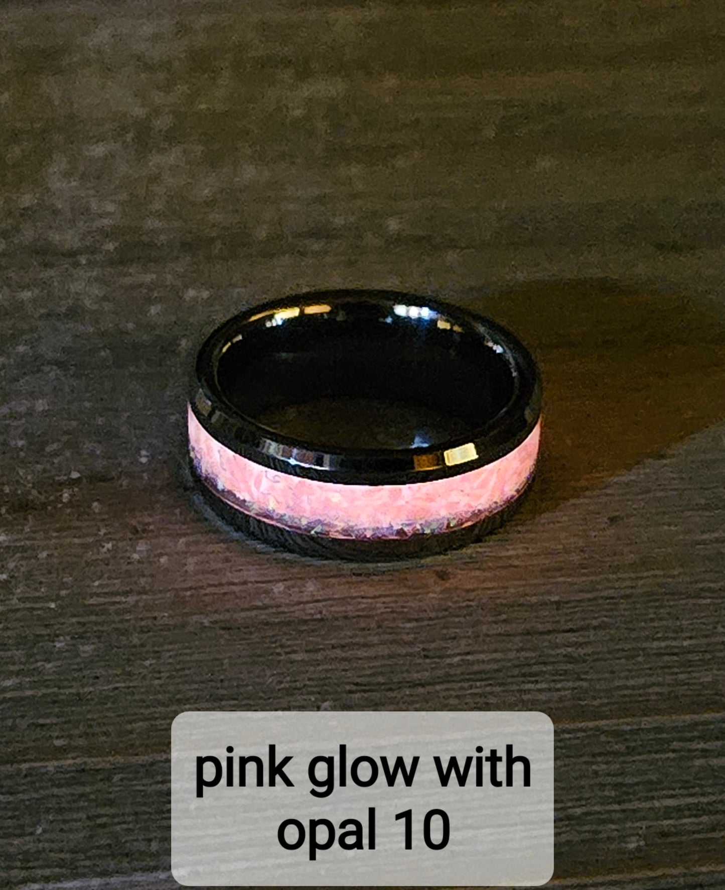 Handmade Opal Ring with Bubble Gum Opal #10 and Pink Glow