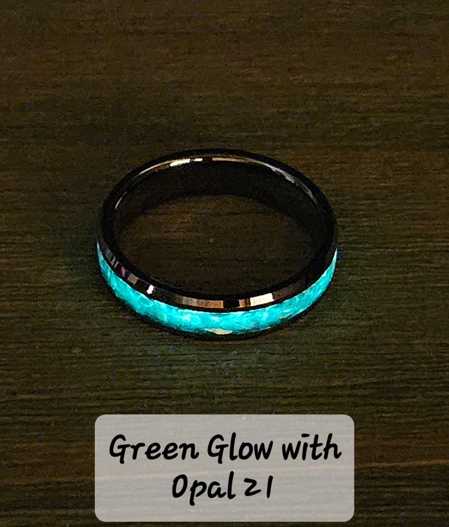 Handmade Opal Ring with Seafoam Opal #21 and Green Glow