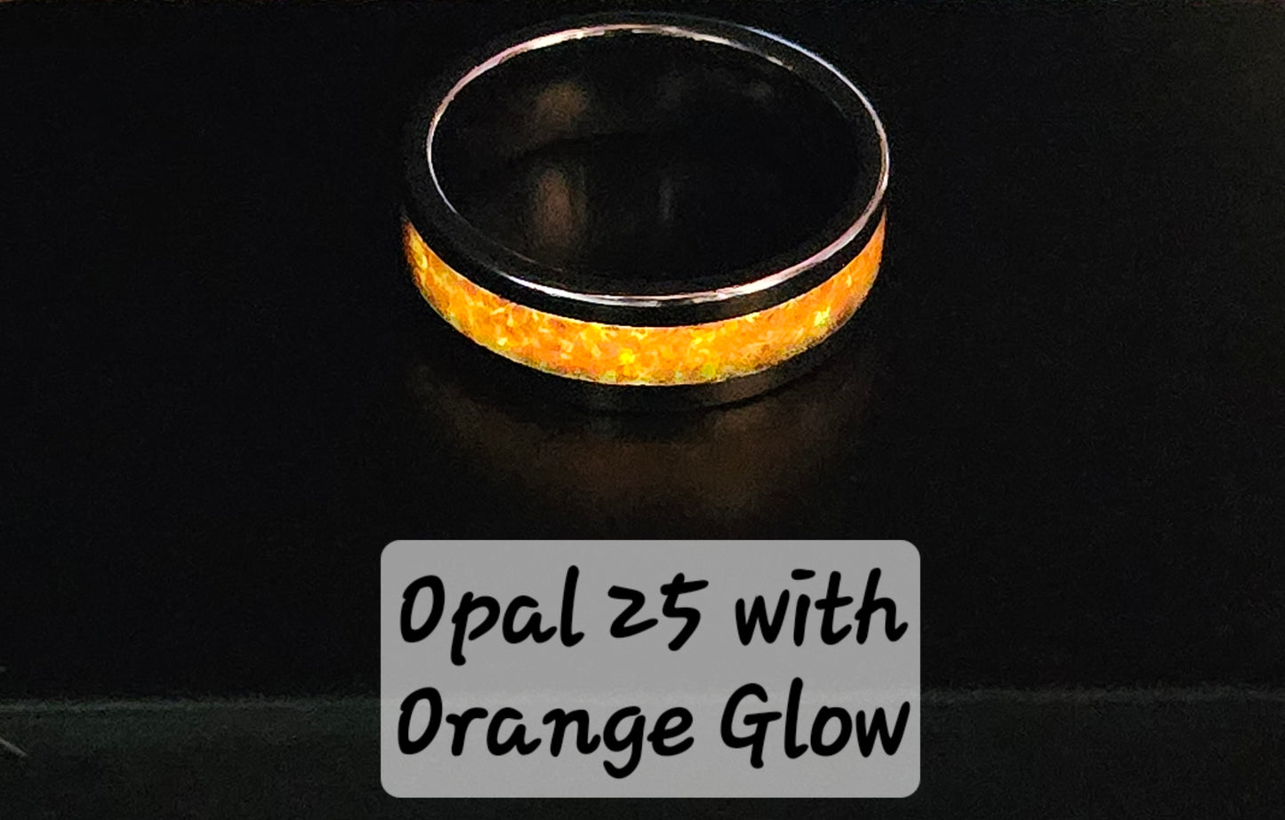 Handmade Opal Ring with Alizarin Carmine Opal #25 and Orange Glow