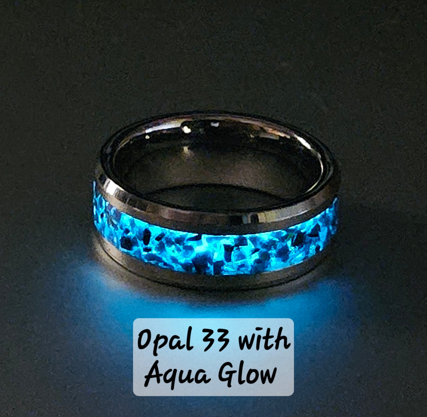 Handmade Opal Ring with Crimson Black Opal #33 and Aqua Glow